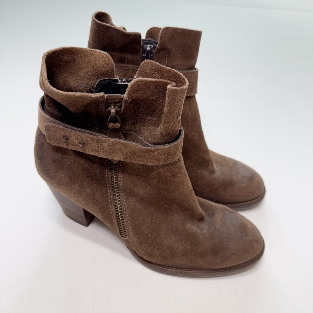 Paul Green Brown Suede Nubuck Leather Ankle Boots‎ 7